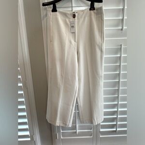 NWT Ann Taylor Wide Leg Cropped Kate Pant Size 10 - Color - Winter White